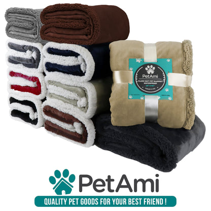 PetAmi Waterproof Dog Blanket for Couch, Extra Large 80x60, Pee Crate