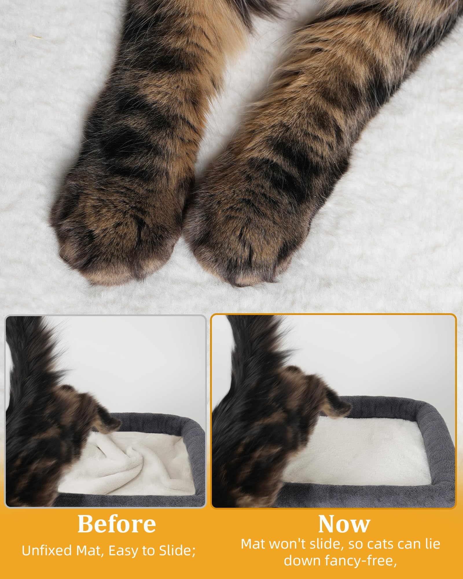Aechonow Cat Tree for Large Cats, Cat Tree Tower with Scratching Bed