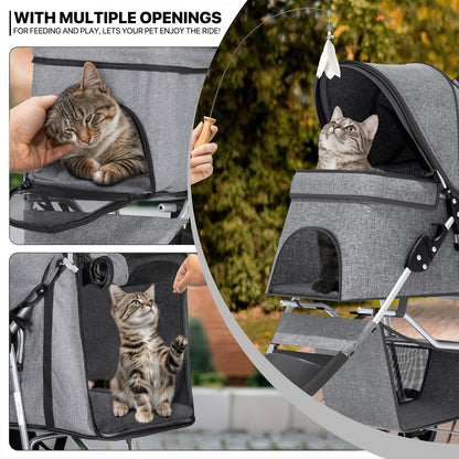 MoNiBloom 3 Wheels Pet Dog Cat Stroller