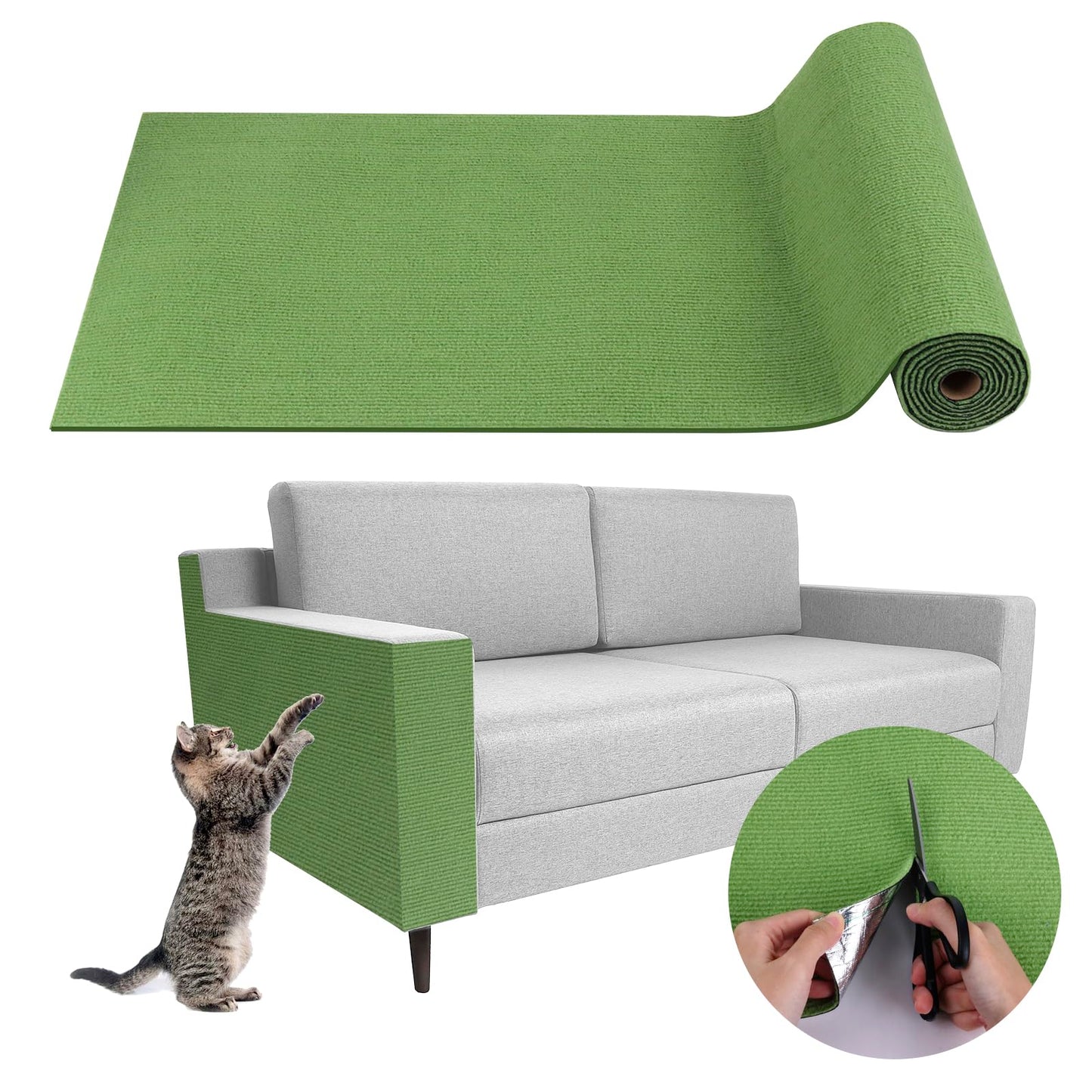 Climbing Cat Scratcher Mat Trimmable Cat Scratching Post Carpet Tree