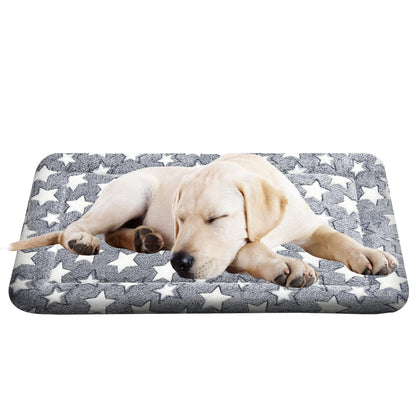 4 Pcs Washable Dog Bed Plush Orthopedic Outdoor Crate Mat