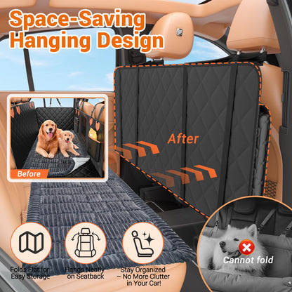 IJVAE Hard Bottom Car Seat Cover for Dog swith Removable Seat