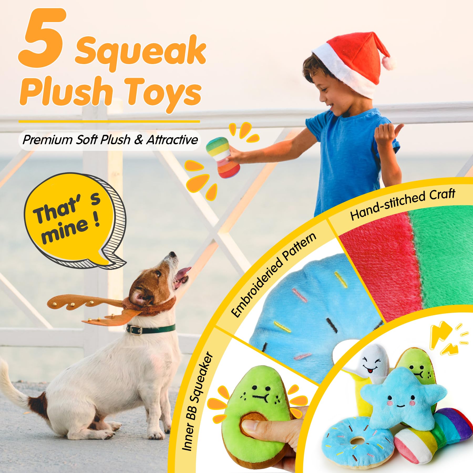 Zeaxuie 25 Pack Luxury Dog Chew Toys for Puppy, Dog Toys with Chew