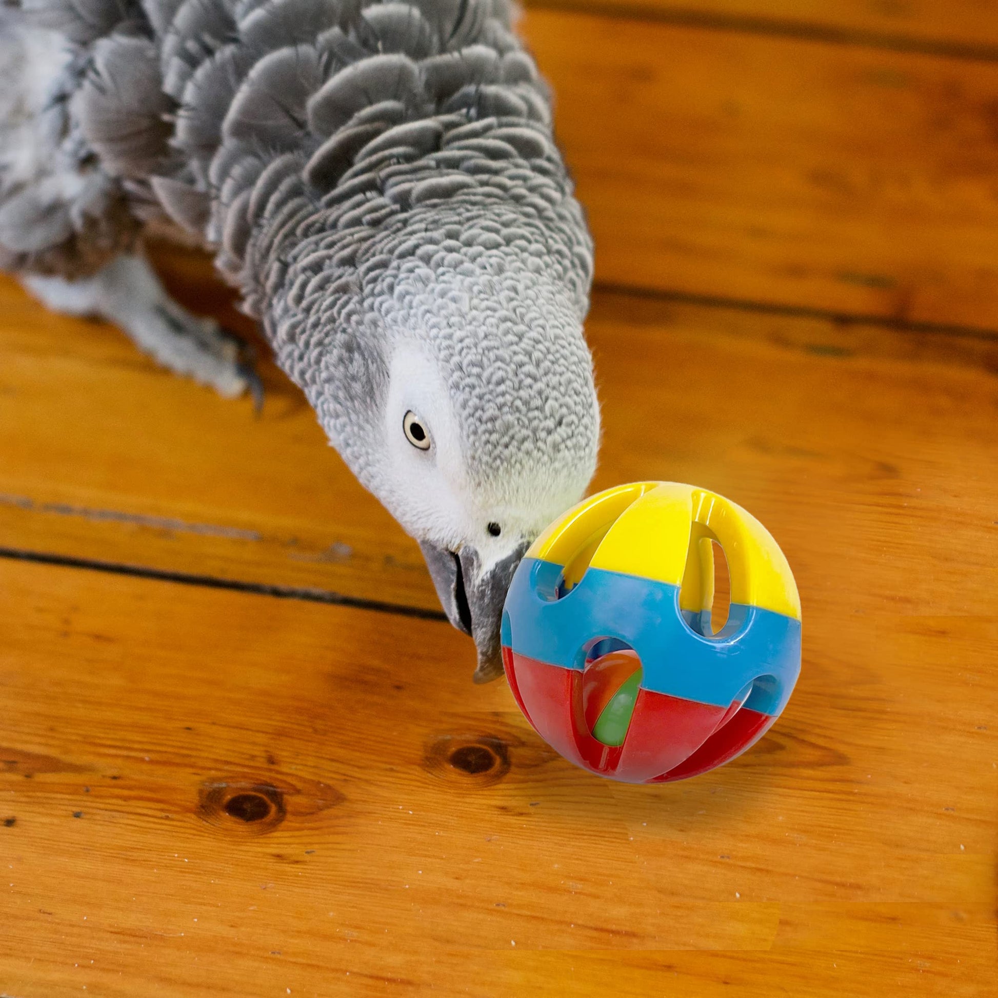 SIMENA Parrot Ball Toy with Bell, Cage Hanging Accessories Ball