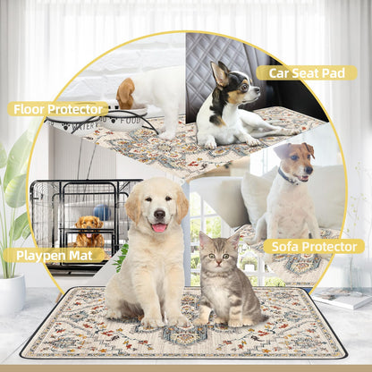 SCLOSE Washable Pee Pads for Dogs 2 Pack, 36" x 24" Reusable Puppy Mat