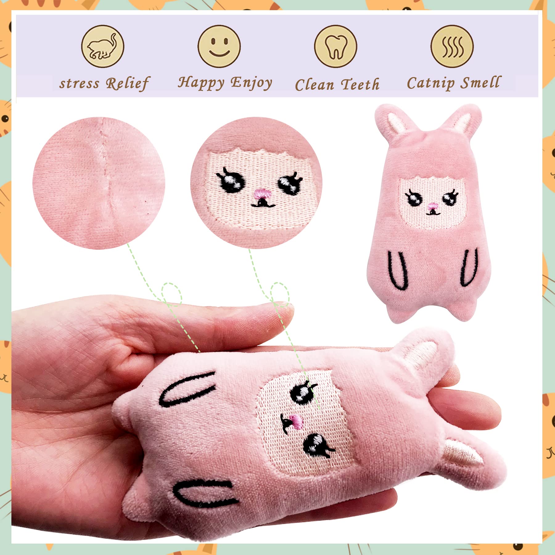 Pai Sence Cat Toys for Indoor Cats Kittens Interactive Pillow Catnip