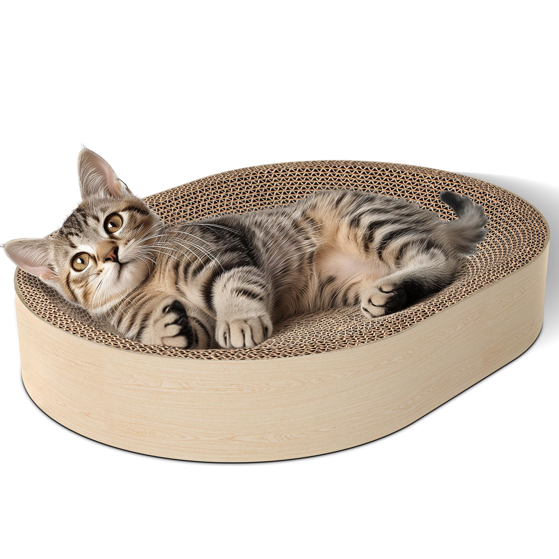 ComSaf Cat Scratching Board Cat Scratcher Bed for Indoor Bed
