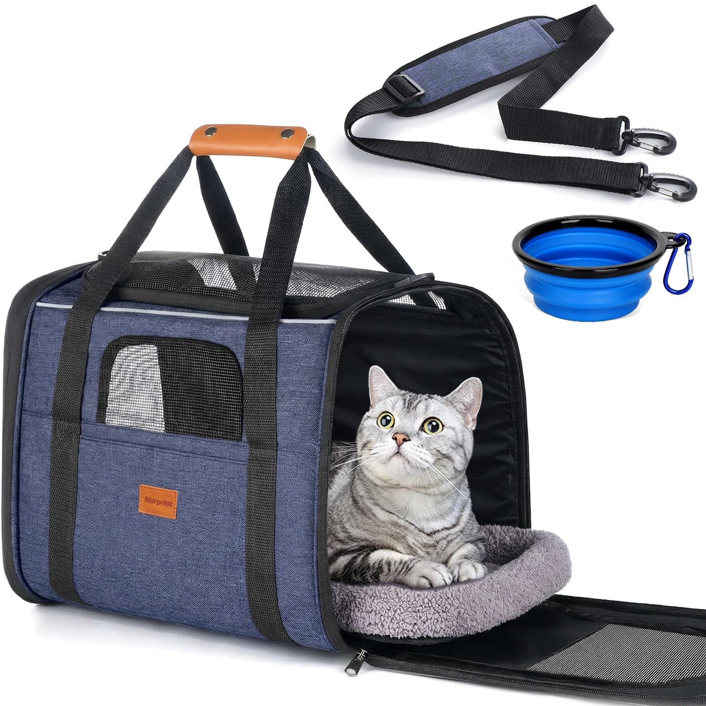 Morpilot Cat Carrier Soft Sided Cat Carrier Large for Big Carrier