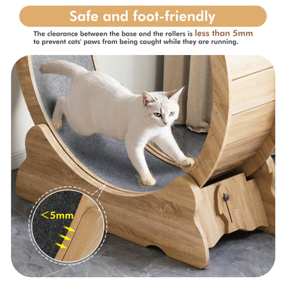 Cat Exercise Wheel, Cat Running Wheel with Smooth and Quiet Teaser
