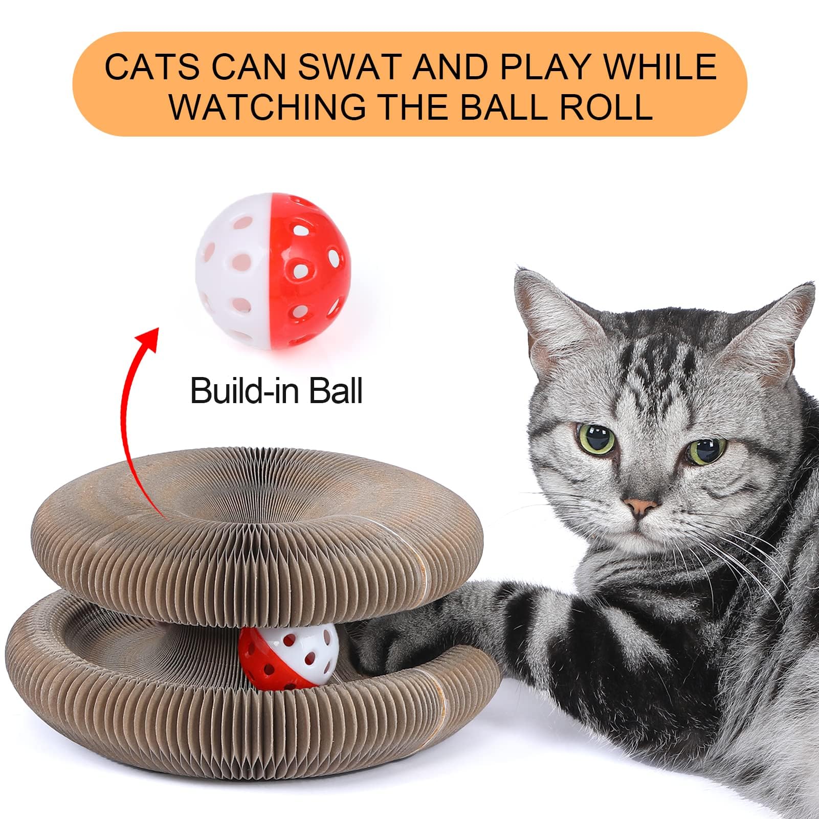 Magic Organ Cat Scratching Board, Interactive Scratch Pad with a Pad