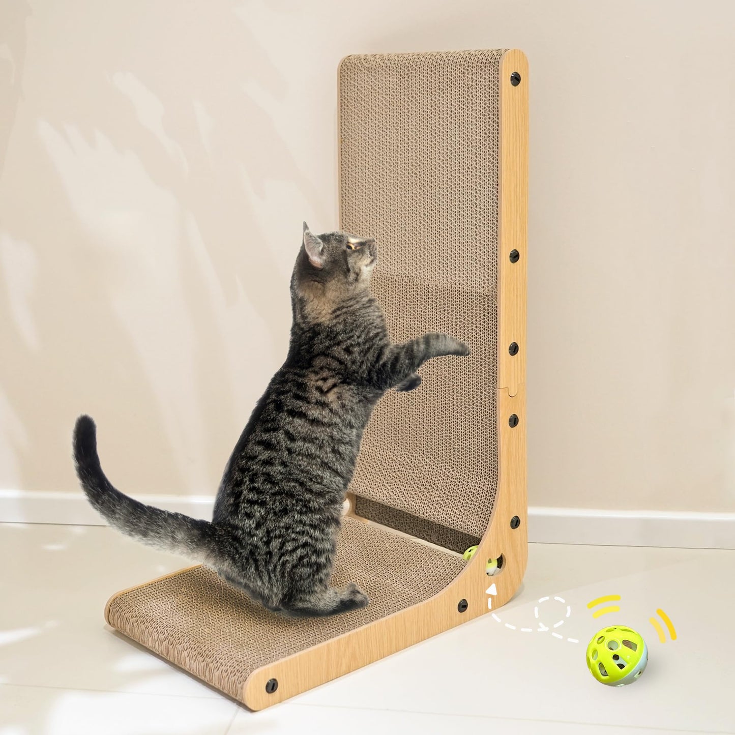 PETKARAY Cat Scratcher, Cat Scratching Board, L Shape Cat Scratch Pad