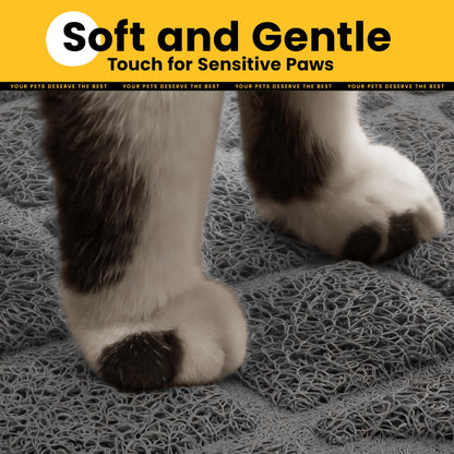 Conlun Cat Litter Mat Litter Trapping Mat, 40" x 28" Durable PVC Mat