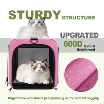 GAPZER Cat Carrier 18x11x11 Delta Airline Approved, Easy Load Bag