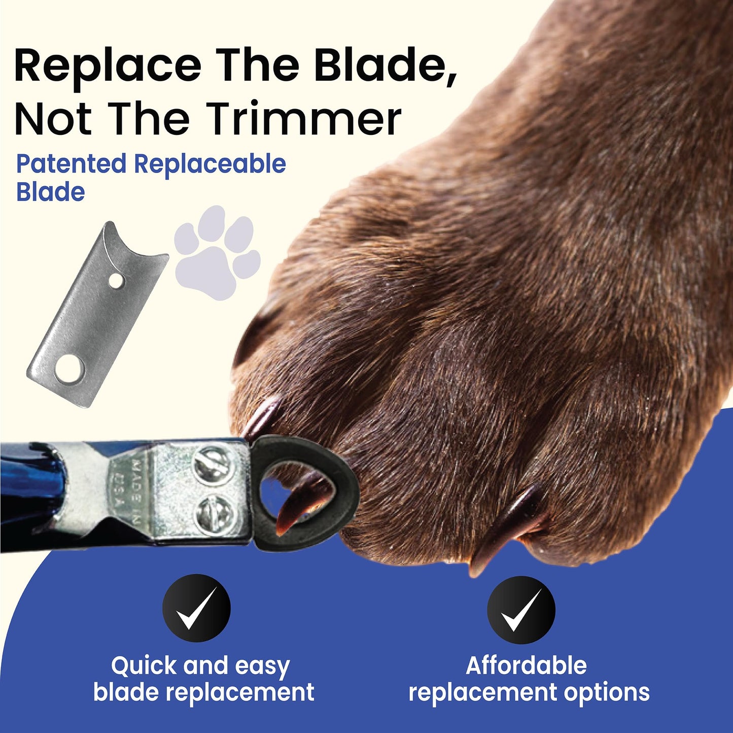 Resco USA-Made Dog Nail Clippers Guillotine Trimmer for Clean Trimmer