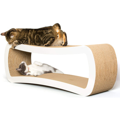 PetFusion Jumbo Cat Scratcher Lounge, 4 Cardboard Scratching Scratcher