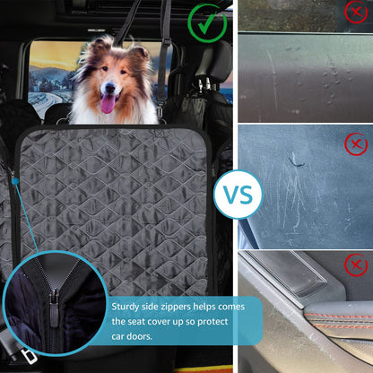 Lassie Truck Car Seat Covers, Waterproof Dog Hammock with 2 Seat Seat