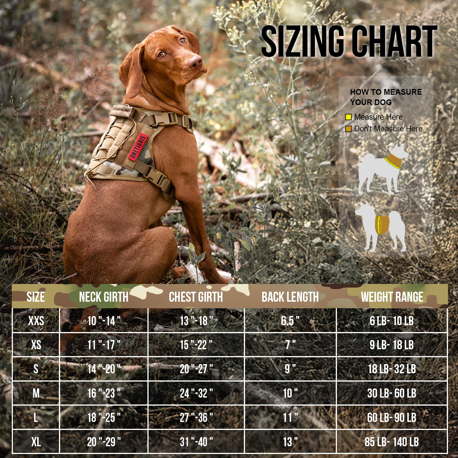 Tactical Dog Harness Vest with Handle, Military Dog Harness
