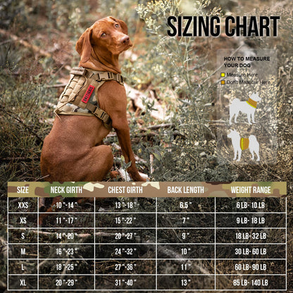 Tactical Dog Harness Vest with Handle, Military Dog Harness