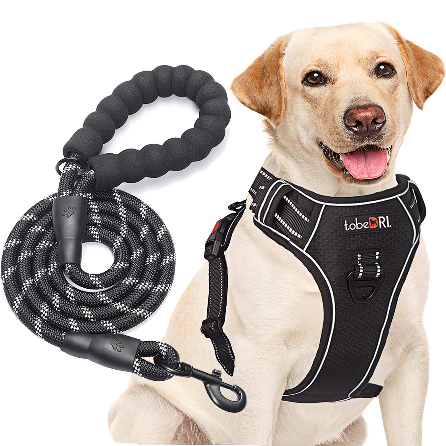 tobeDRI No Pull Dog Harness Adjustable Reflective Oxford Easy Leash