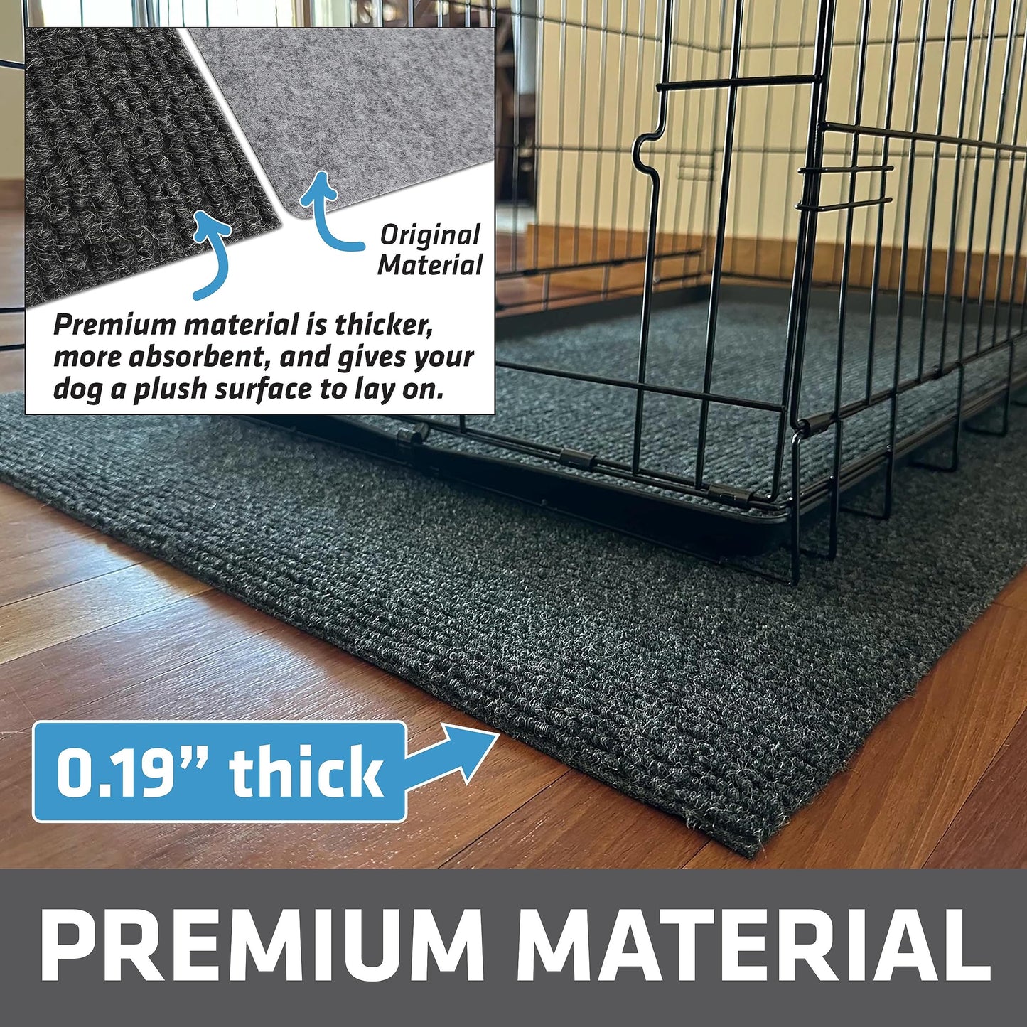 Drymate Dog Crate Mat Liner, Absorbent, Waterproof, Non-Slip, Mat