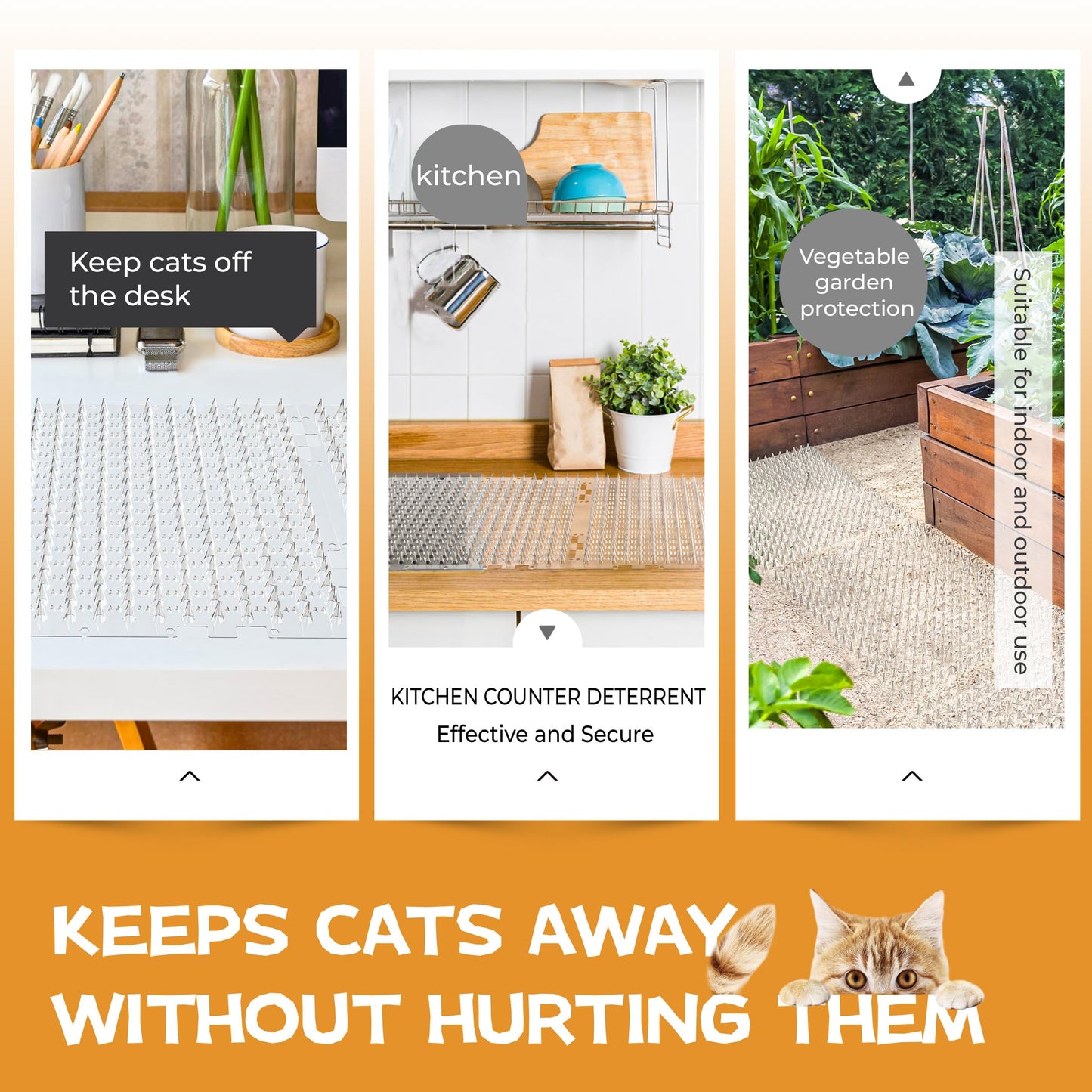 OCEANPAX Scat Mat for Cats 10 Pack Clear Cat Deterrent Mats Mat