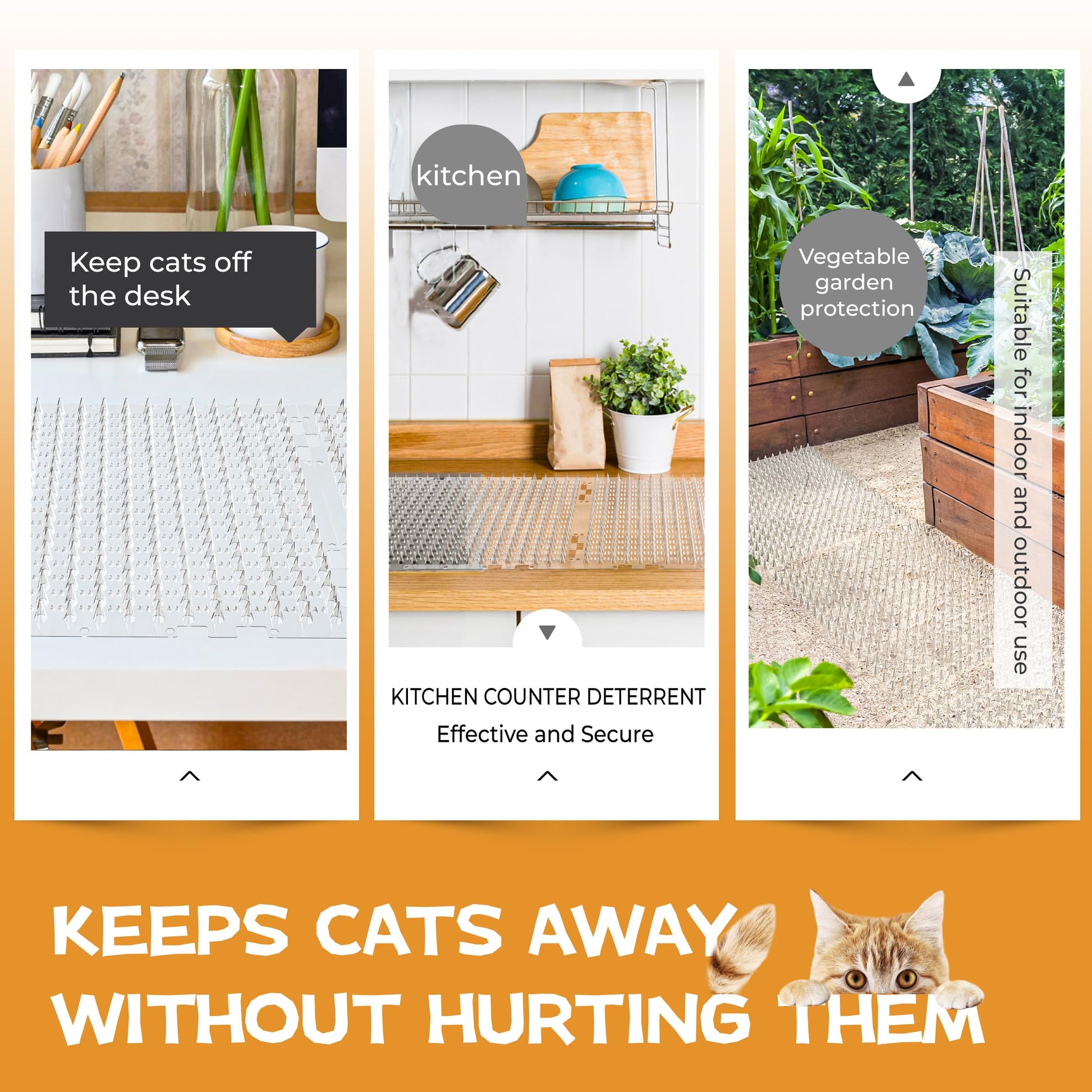 OCEANPAX Scat Mat for Cats 10 Pack Clear Cat Deterrent Mats Mat