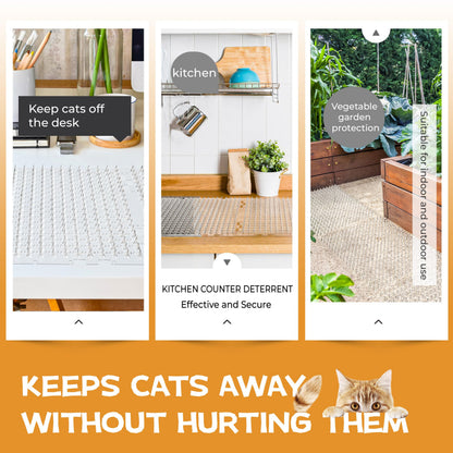 OCEANPAX Scat Mat for Cats 10 Pack Clear Cat Deterrent Mats Mat