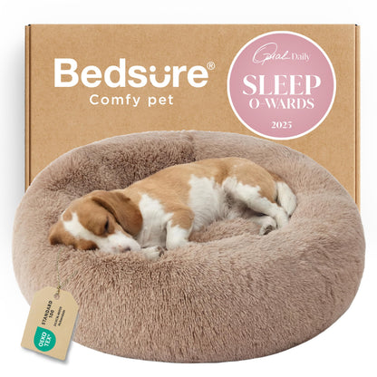 Bedsure Calming Dog Bed Medium Large Size Dogs Donut Washable Bed
