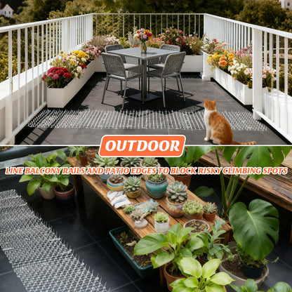 OCEANPAX 2 Pack Transparent Cat Scat Mat with Soft Spikes, Clear Mat