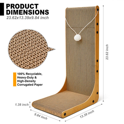 Markarbarka Value 2-Pack L-Shaped Cardboard Cat Scratcher, Scratchers