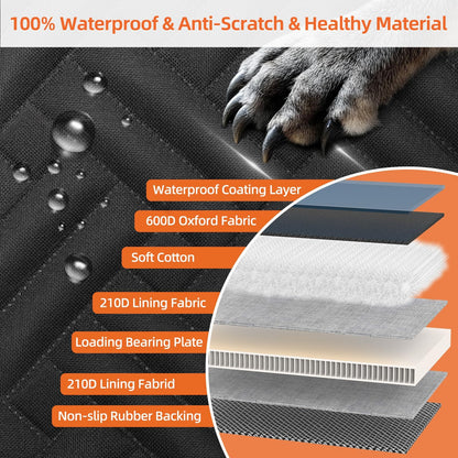 LEHNI Back Seat Extender for Dogs,Hard Bottom Car Seat Cover