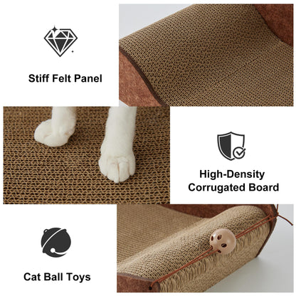ZOMISIA 26'' Cardboard Cat Scratcher Bed Large Scratcher Couch Board