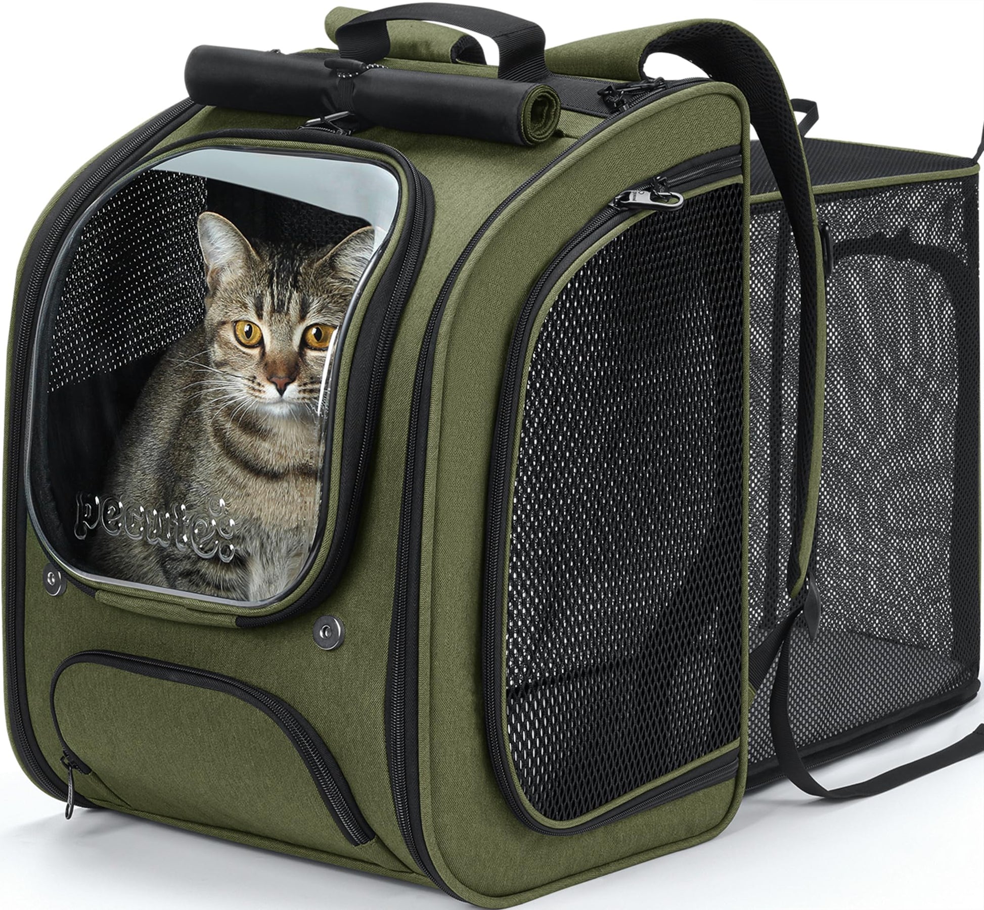 Pecute Cat Backpack Carrier Expandable, Large Space Cat Bubble Carrier