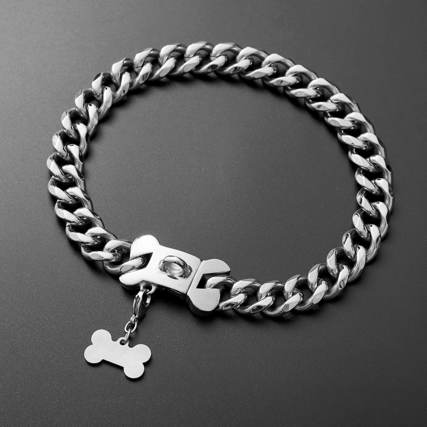 Stainless Steel Cuban Link Heavy Duty Necklace Dog Collar