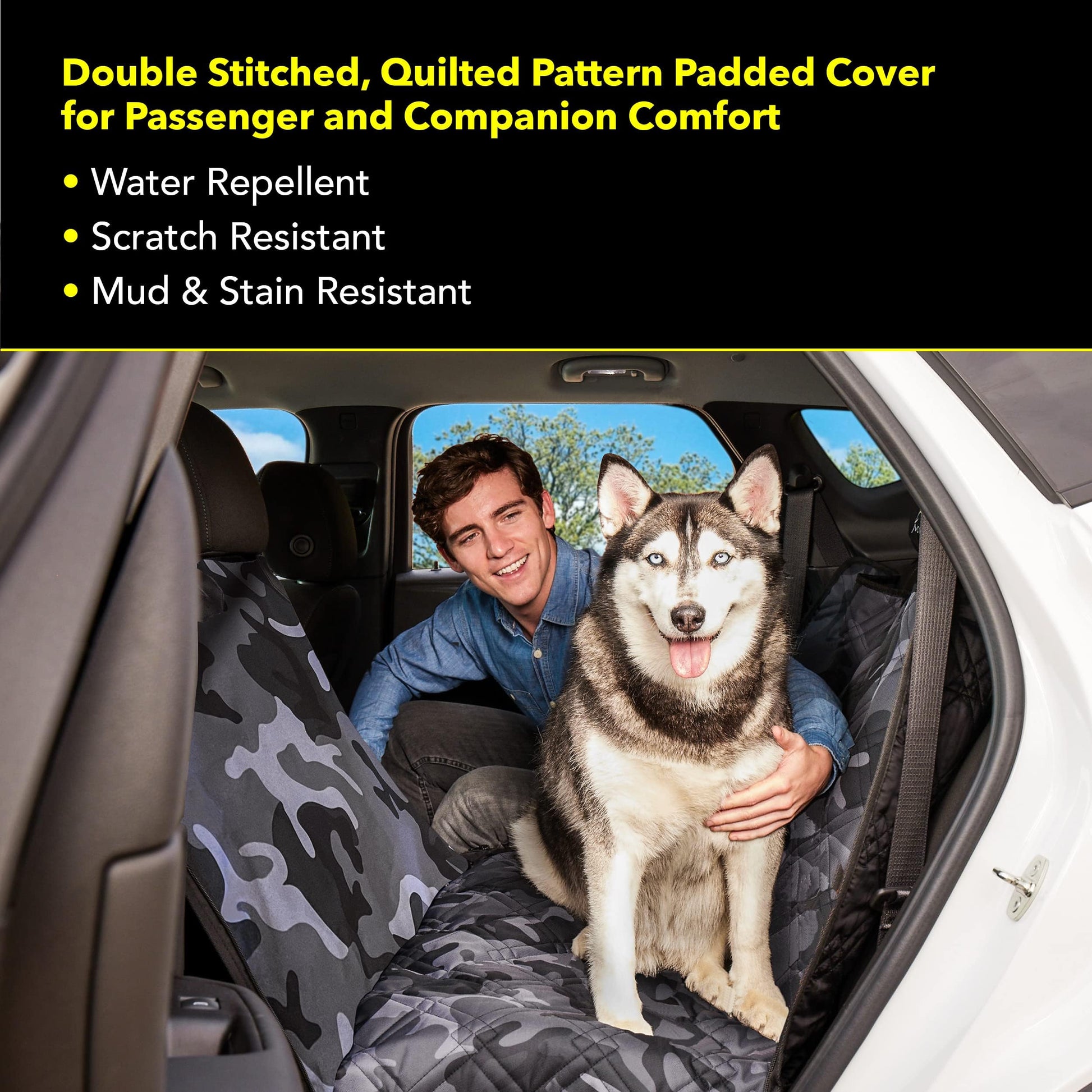 Meadowlark Dog Car Seat Cover, Heavy Duty Pet Seat Cover for Back Seat