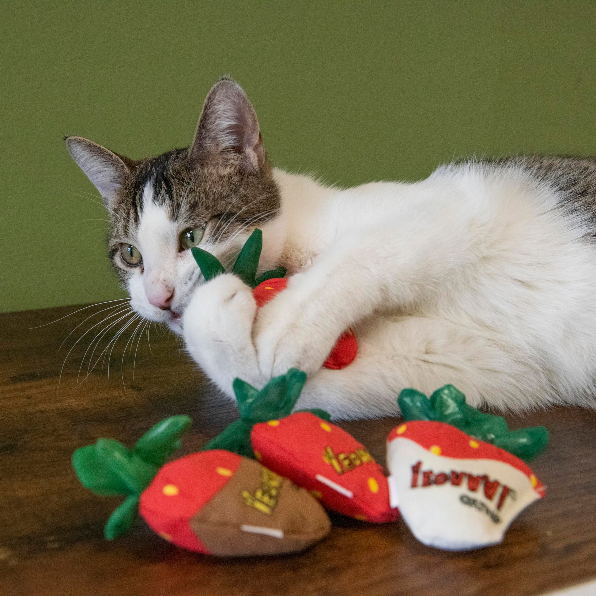 Yeowww!, Strawberries Catnip Cat Toy, 3 Count Catnip
