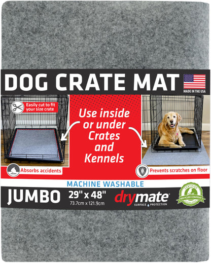 Drymate Dog Crate Mat Liner, Absorbs Urine, Waterproof, Non-Slip Mat