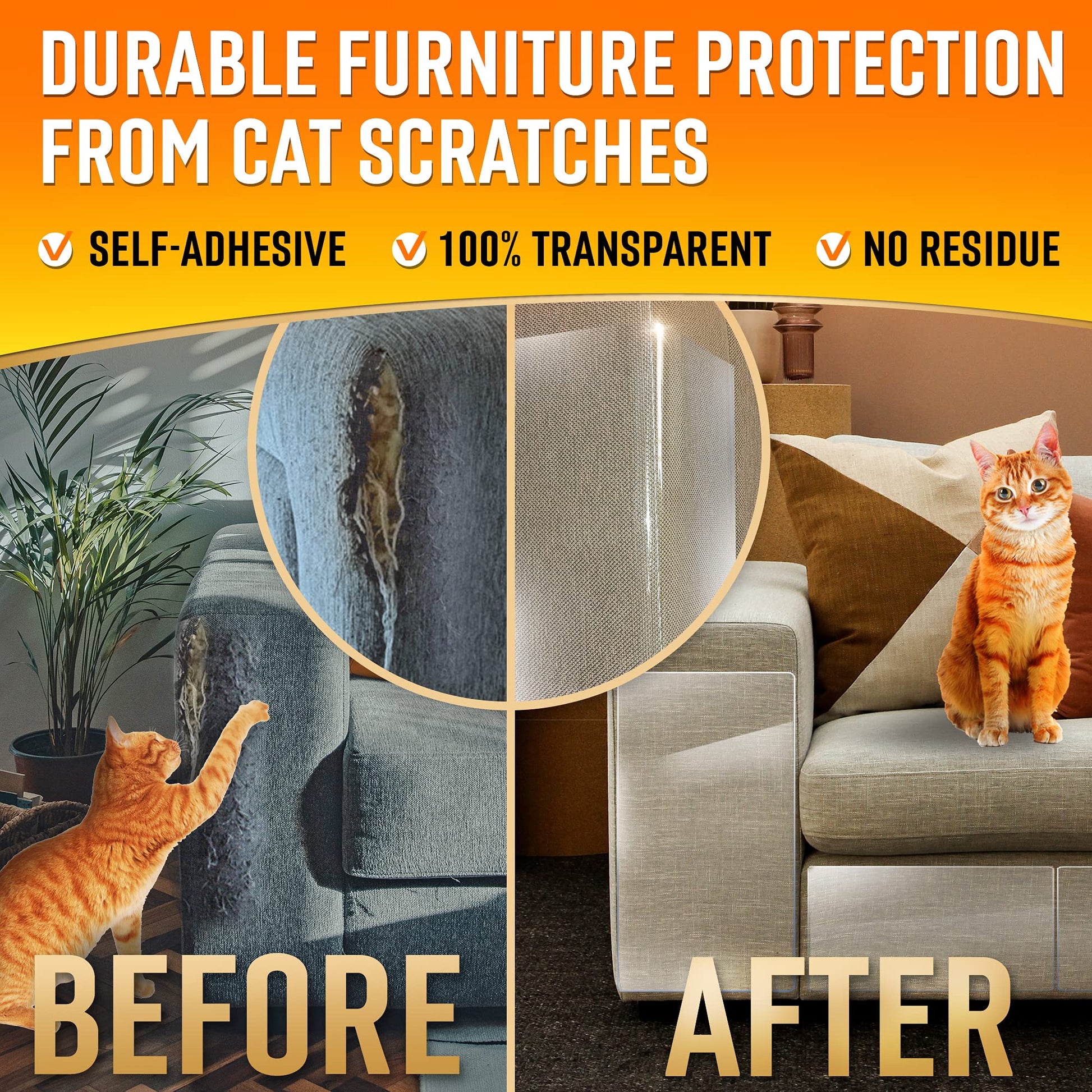 Heavy Duty Cat Scratch Deterrent Furniture Protectors for Furniture