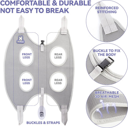 Loflaze Dog Grooming Hammock Harness for Dogs Cats with Pet Nail Bag