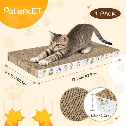 PatiencET Cat Scratching Board 4 Pack, Cardboard Cat Scratcher