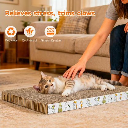 PatiencET Cat Scratching Board 4 Pack, Cardboard Cat Scratcher
