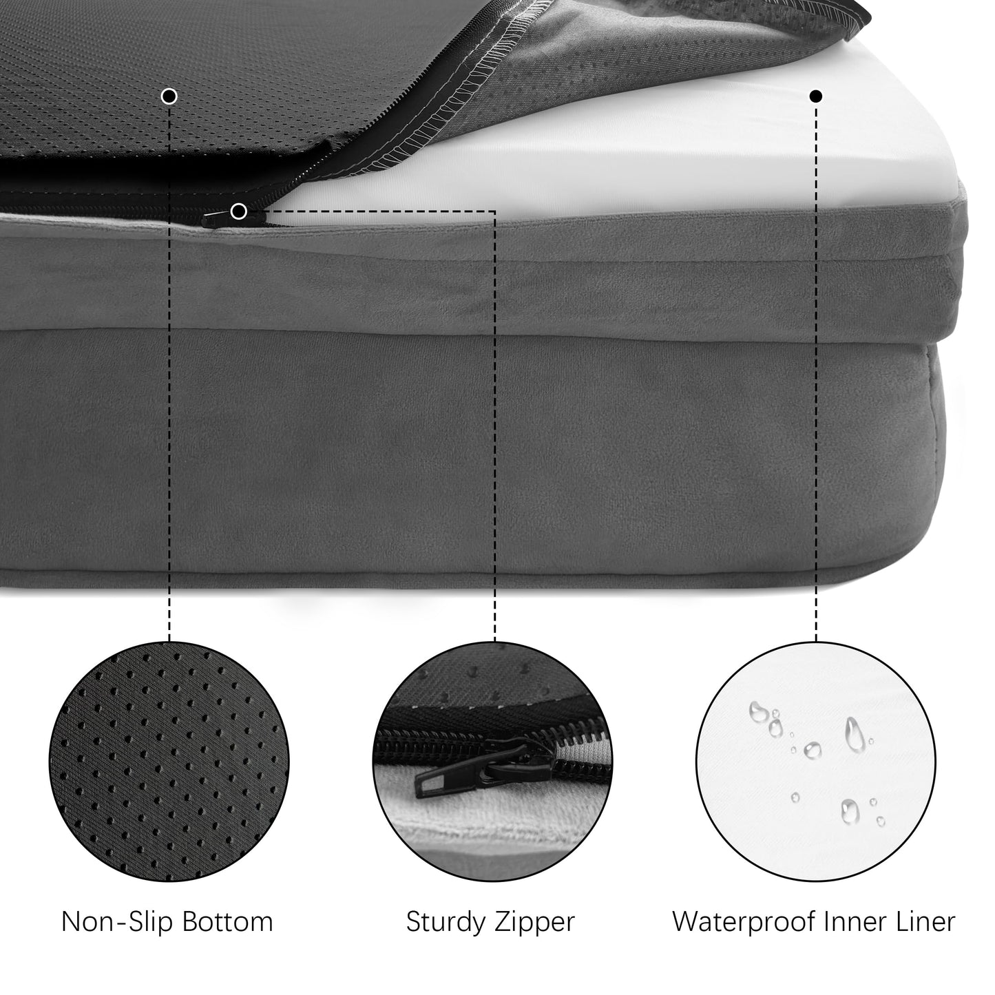 Spotted Play Orthopedic Dog Bed with Sides Dog Sofa Beds
