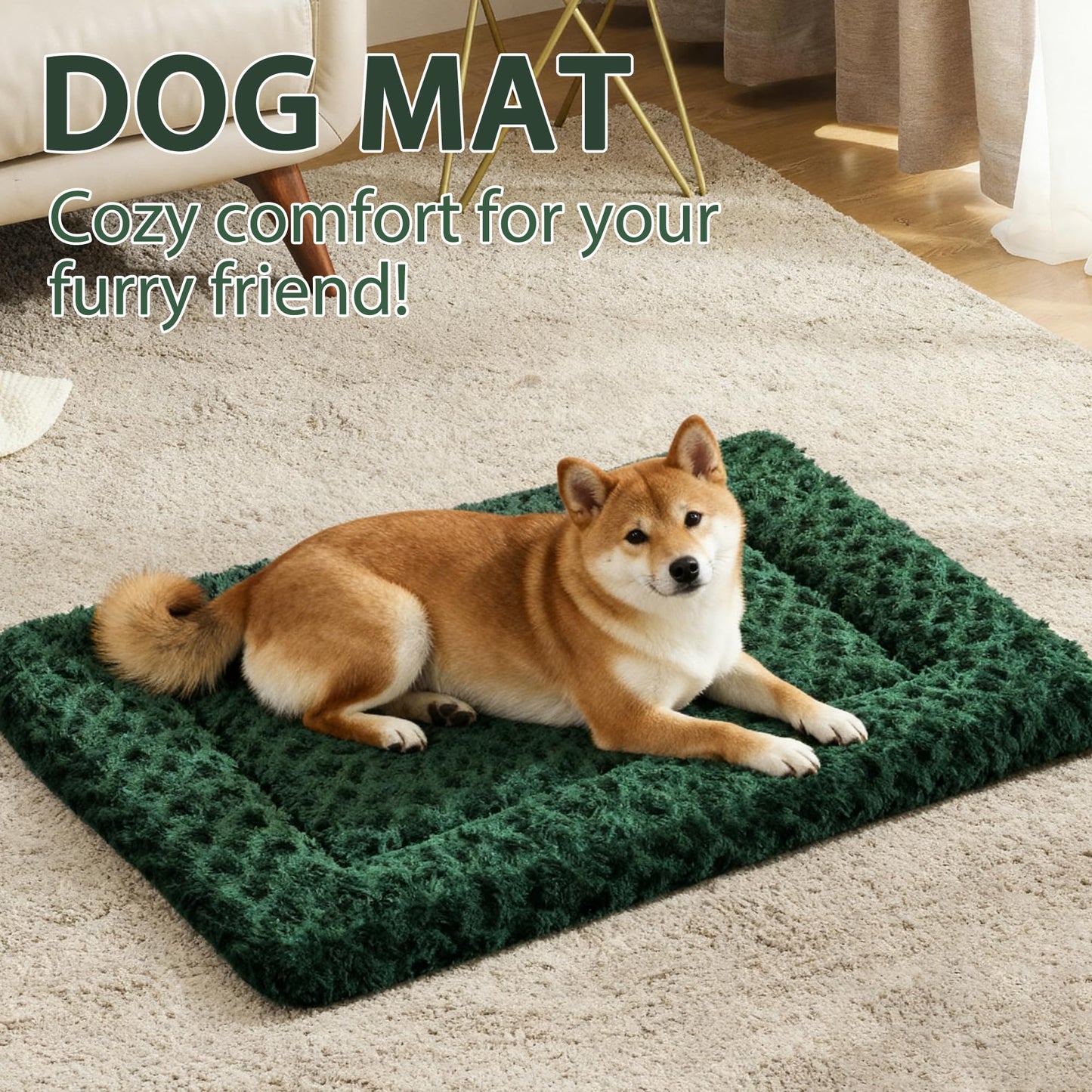 Dog Bed Mat for Small/Medium/Large Dogs Sleeping, Soft, Durable Crate