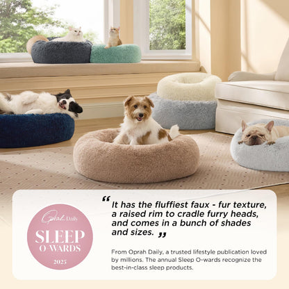 Bedsure Calming Dog Bed Medium Large Size Dogs Donut Washable Bed