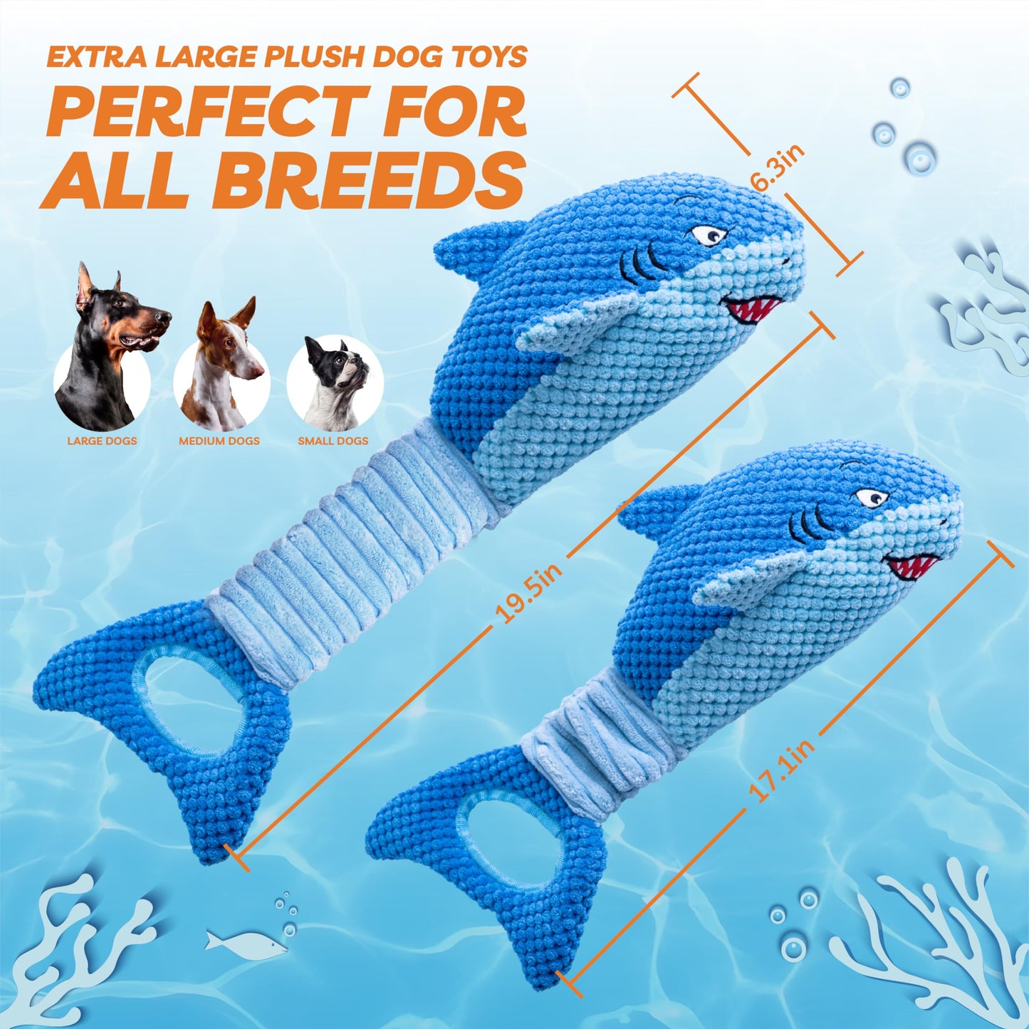 LEGEND SANDY Squeaky Dog Toys for Large Dogs Interactive Plush Plush