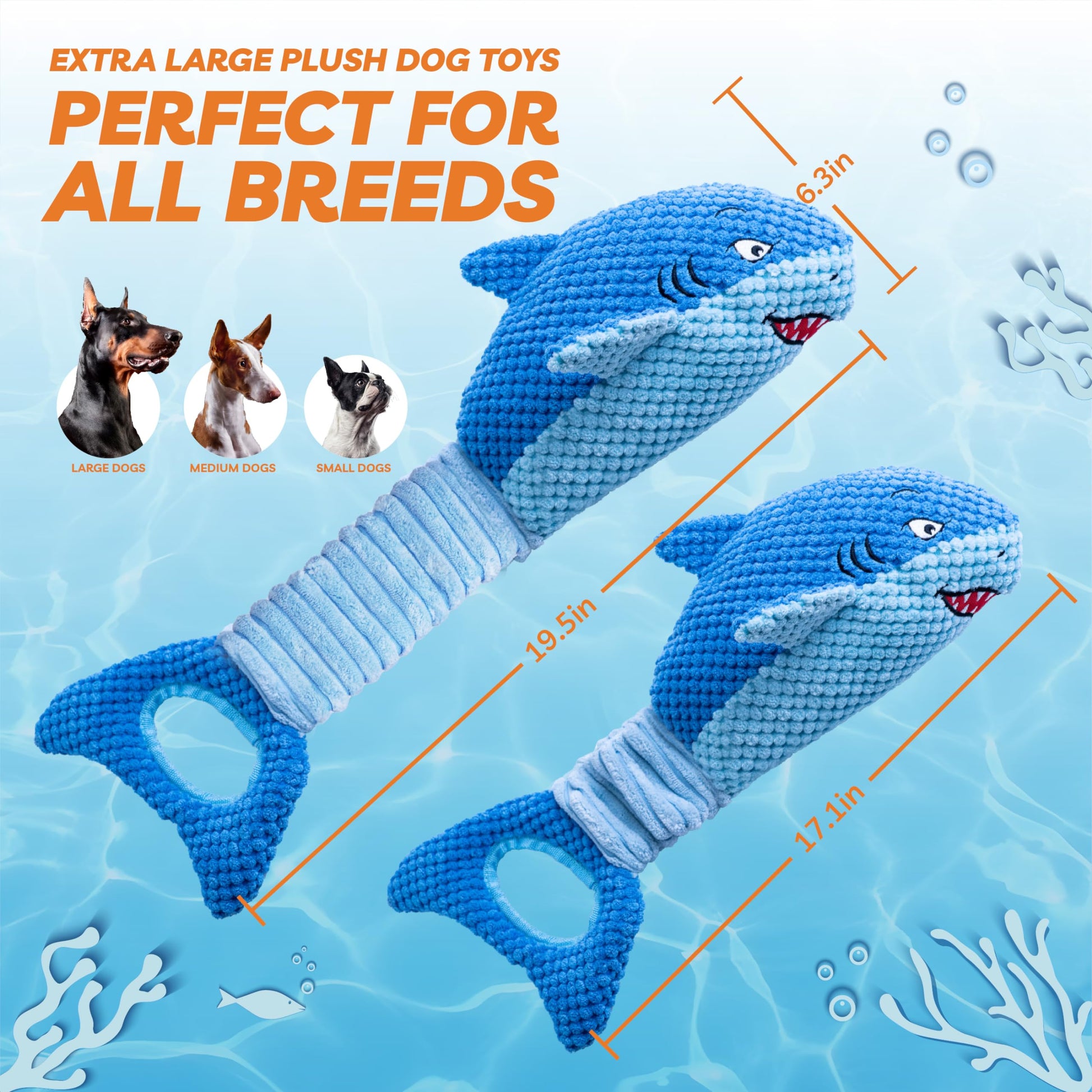 LEGEND SANDY Squeaky Dog Toys for Large Dogs Interactive Plush Plush