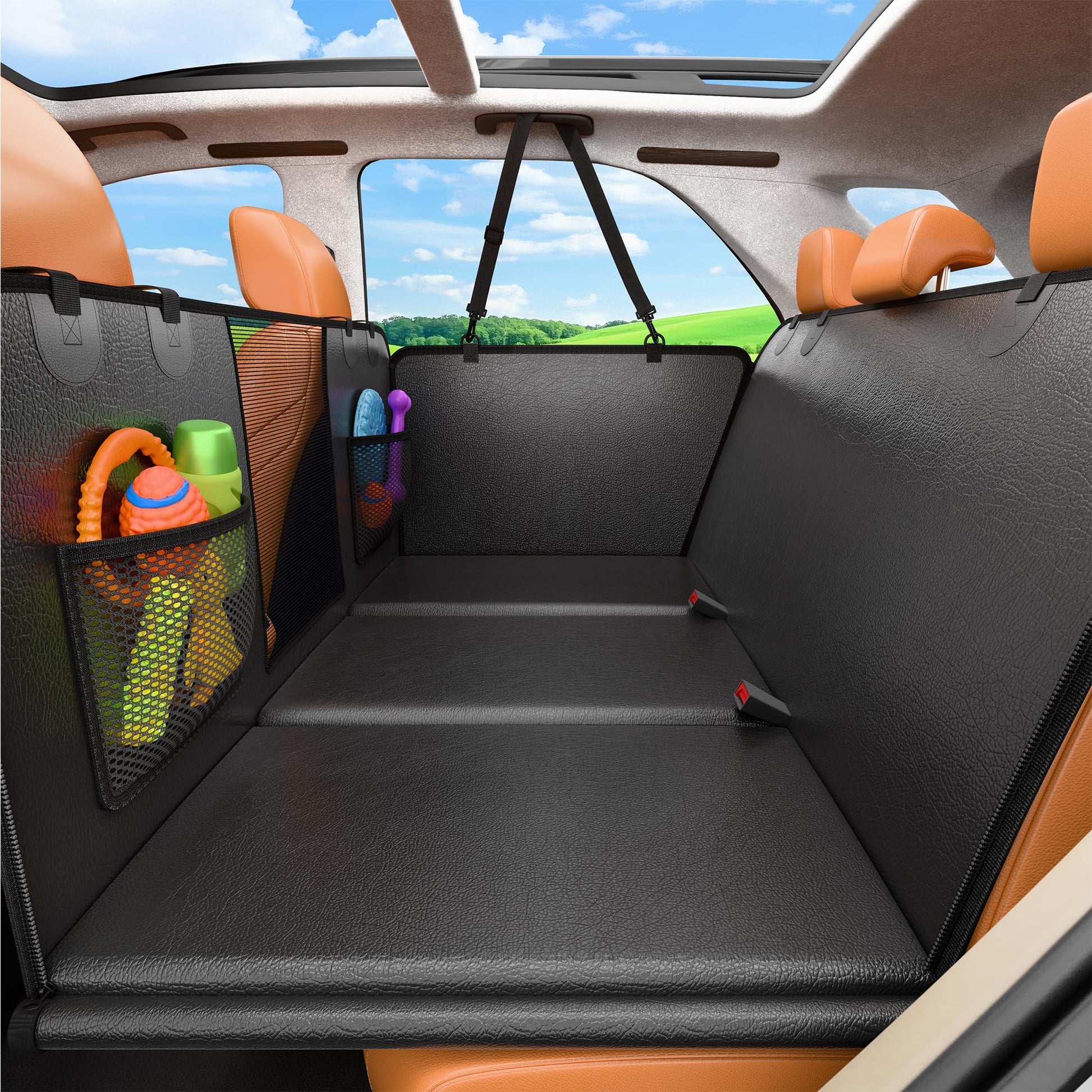 URPOWER 2026 Upgraded Back Seat Extender for Dogs Large Hard Seat