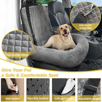Dog Car Seat for Small Medium Dogs,Detachable Washable Travel Seat