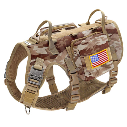Forestpaw Tactical Dog Harness Tactical Dog Collar with Bungee Leash