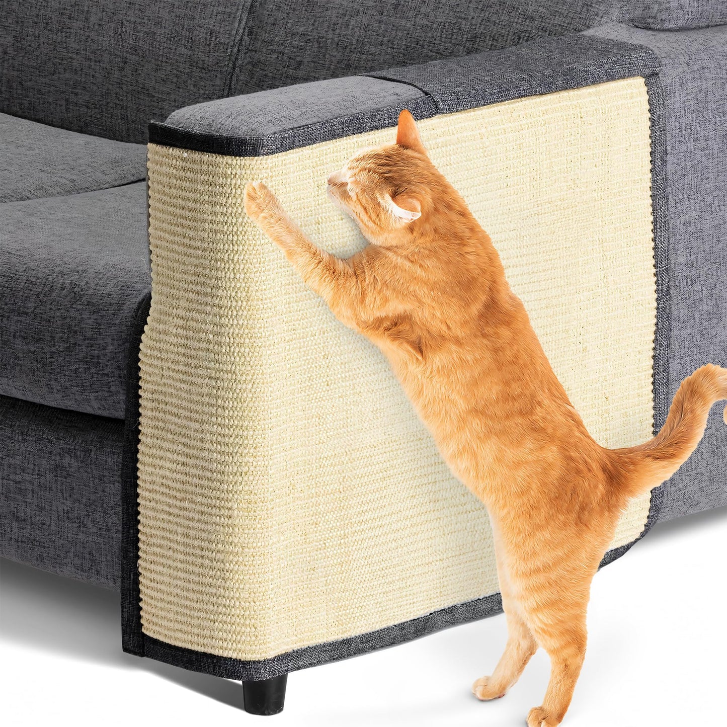 Navaris Cat Scratch Mat Natural Sisal Furniture Protector Mat